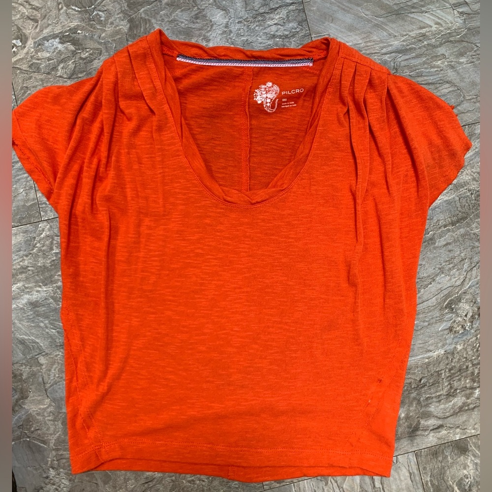 Anthropologie Pilcro orange top